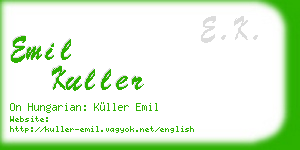 emil kuller business card